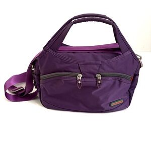 LA Packmore | Purple Waterproof Crossbody Shoulder Multi-pocket Travel Purse Bag